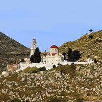 Buy canvas prints of Church on Symi by Paul Williams