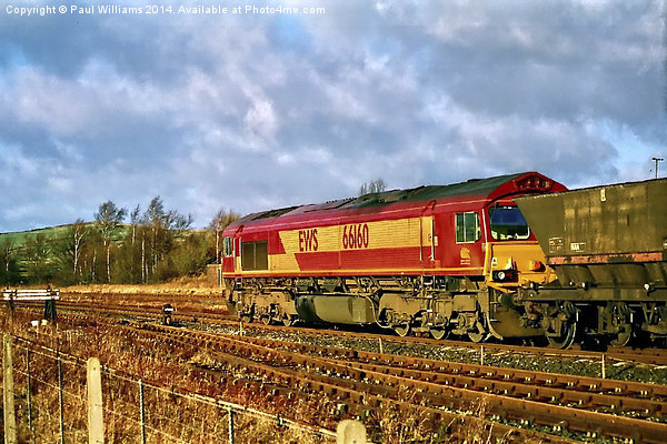 Diesel Freight Locomotive Picture Board by Paul Williams