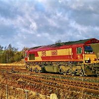 Buy canvas prints of Diesel Freight Locomotive by Paul Williams