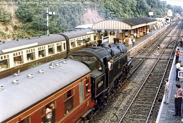 Train Arriving at Bewdley Picture Board by Paul Williams