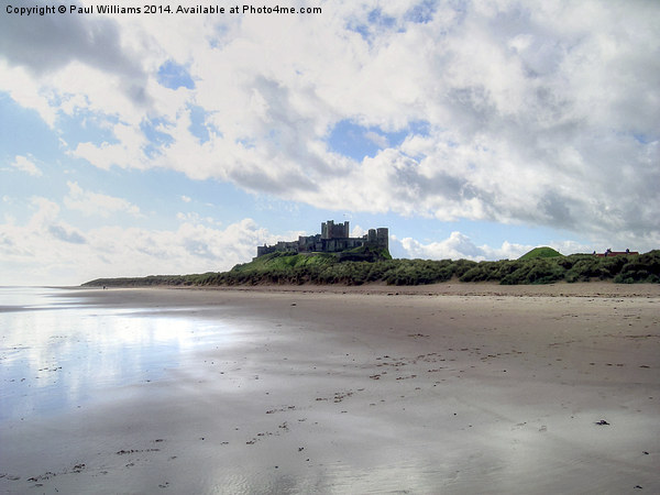 Bamburgh Castle and Beach Picture Board by Paul Williams
