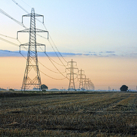 Buy canvas prints of Pylons at Dawn by Paul Williams