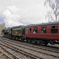 Buy canvas prints of The Departing Train by Paul Williams