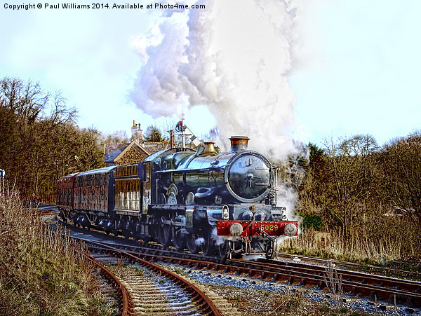 Morning Steam Train Picture Board by Paul Williams