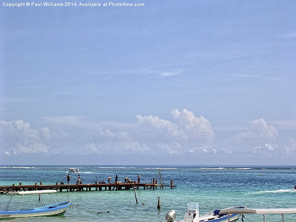 Wooden Jetty at Puerto Morelos Picture Board by Paul Williams