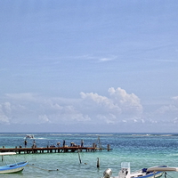 Buy canvas prints of Wooden Jetty at Puerto Morelos by Paul Williams