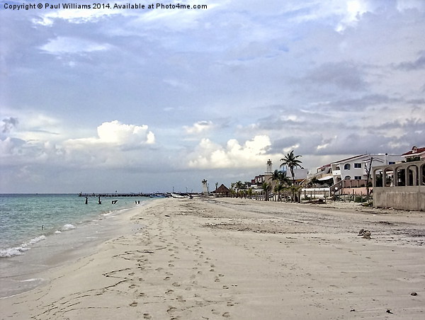 Puerto Morelos Beach and Lighthouses Picture Board by Paul Williams