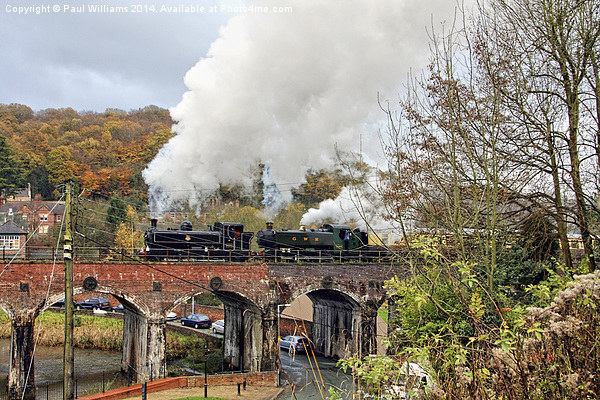 Steam Locomotion on Coalport Viaduct Picture Board by Paul Williams