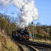 Buy canvas prints of  GWR Nunney Castle by Paul Williams