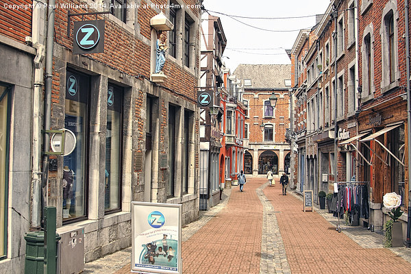  Narrow Street in Belgium Picture Board by Paul Williams