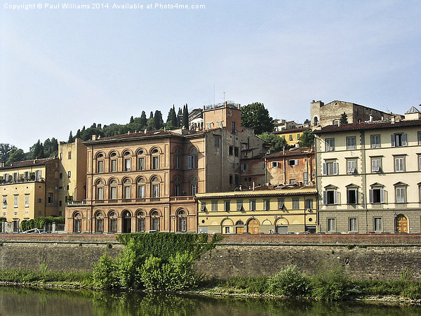 Riverside Buildings in Florence Picture Board by Paul Williams