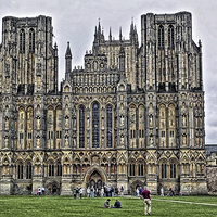 Buy canvas prints of West Front Wells Cathedral  by Paul Williams