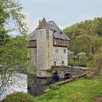 Buy canvas prints of Turreted House in Belgian Ardennes by Paul Williams