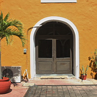 Buy canvas prints of Yellow Walls and Doorway by Paul Williams