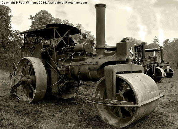 Aveling Steam Road Roller (sepia) Picture Board by Paul Williams