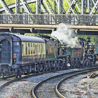 Buy canvas prints of Great Western Locos in Tandem by Paul Williams