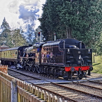Buy canvas prints of Black Five at Crowcombe Heathfield  by Paul Williams
