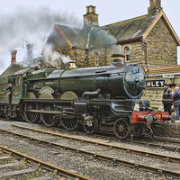 Buy canvas prints of  GWR "Nunney Castle" at Highley by Paul Williams