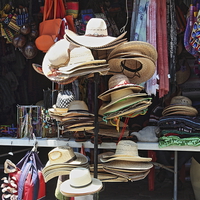 Buy canvas prints of  Hats on a Stand by Paul Williams