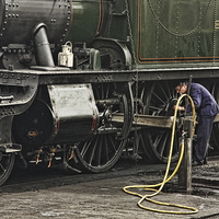 Buy canvas prints of Oiling the Bearings by Paul Williams