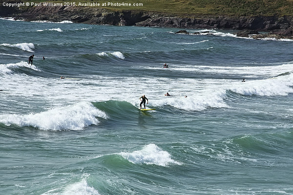  Surfers at Polzeath Picture Board by Paul Williams