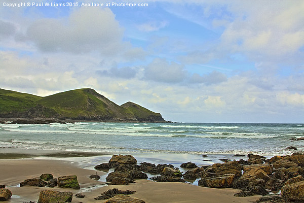  Cornish Beach 2 Picture Board by Paul Williams