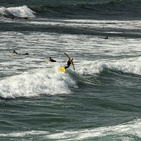 Buy canvas prints of Surfers 3 by Paul Williams