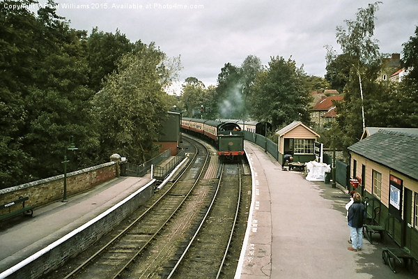 Train Arriving at Pickering Station Picture Board by Paul Williams