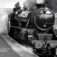 Buy canvas prints of  All Steamed Up (monochrome) by Paul Williams