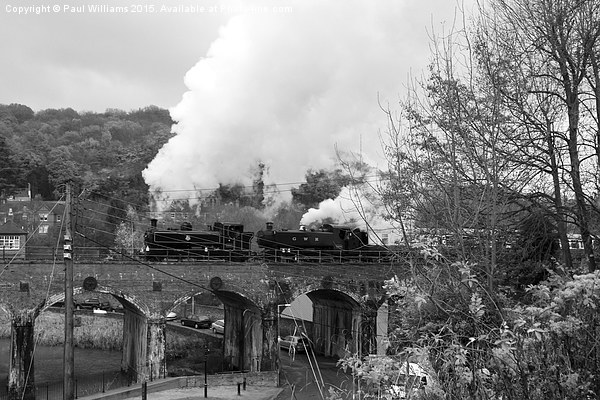  Steam on Coalbrookdale Viaduct Picture Board by Paul Williams