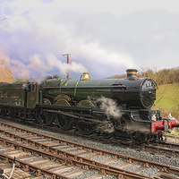 Buy canvas prints of  Train Leaving Highley by Paul Williams