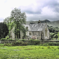 Buy canvas prints of  St. Mary's Church, Beddgelert by Paul Williams