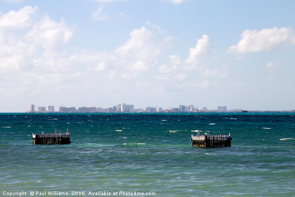 Puerto Juarez and Cancun Mexico from Isla Mujeres Picture Board by Paul Williams