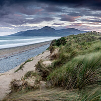 Buy canvas prints of Murlough Beach Sand Dunes Mourne Mountains Norther by Chris Curry