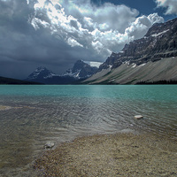 Buy canvas prints of Rocky Mountains Canada Petyo Lake by Chris Curry