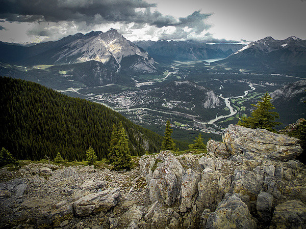 Canadian Rockies, Banff Gondola Sulphur Mountain a Picture Board by Chris Curry