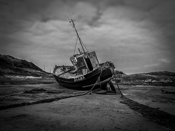  Old Boat Cruit Island Kincasslagh Donegal Ireland Picture Board by Chris Curry