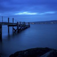Buy canvas prints of  Dusk Overlooking Belfast Lough Ireland by Chris Curry