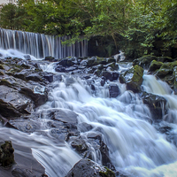 Buy canvas prints of Waterfall, Crumlin Glen, Antrim, N.Ireland by Chris Curry