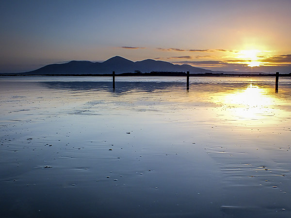  Mourne Mountains From Tyrella Beach, Ireland Picture Board by Chris Curry
