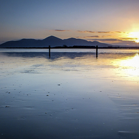 Buy canvas prints of  Mourne Mountains From Tyrella Beach, Ireland by Chris Curry