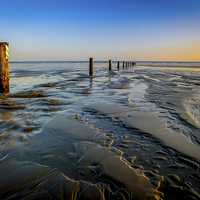 Buy canvas prints of  Tyrella Beach County Down, Northern Ireland by Chris Curry