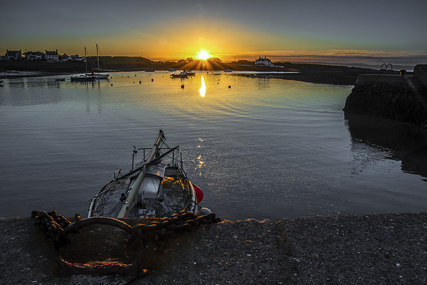 Groomsport Sunset County Down N.Ireland Picture Board by Chris Curry
