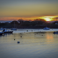 Buy canvas prints of Groomsport Harbour Sunset Northern Ireland by Chris Curry
