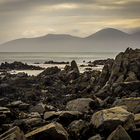 Buy canvas prints of Mourne Mountains View St John's Point N.Ireland by Chris Curry