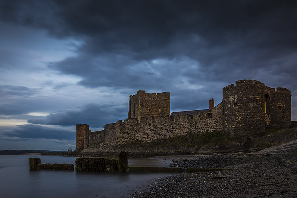 Carrickfergus Castle Nightfall N.Ireland Picture Board by Chris Curry