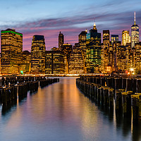 Buy canvas prints of New York Cityscape At Twilight by Chris Curry