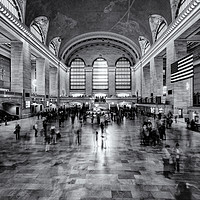Buy canvas prints of Grand Central Station New York Black and White by Chris Curry