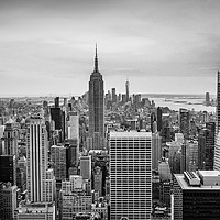 Buy canvas prints of New York Classic Skyline Black and White  by Chris Curry