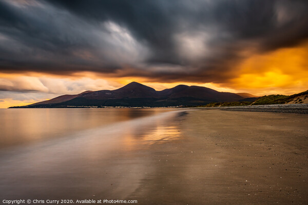 Murlough Beach Mourne Mountains County Down Northern Ireland Picture Board by Chris Curry